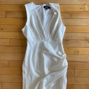 COCKTAIL HOUR IVORY WRAP DRESS